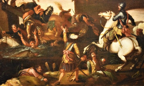 Antiquités - Bataille sous la forteresse - Jacques Courtois (1621-1676) atelier